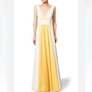 HALSTON - lemon fade gown - size 6